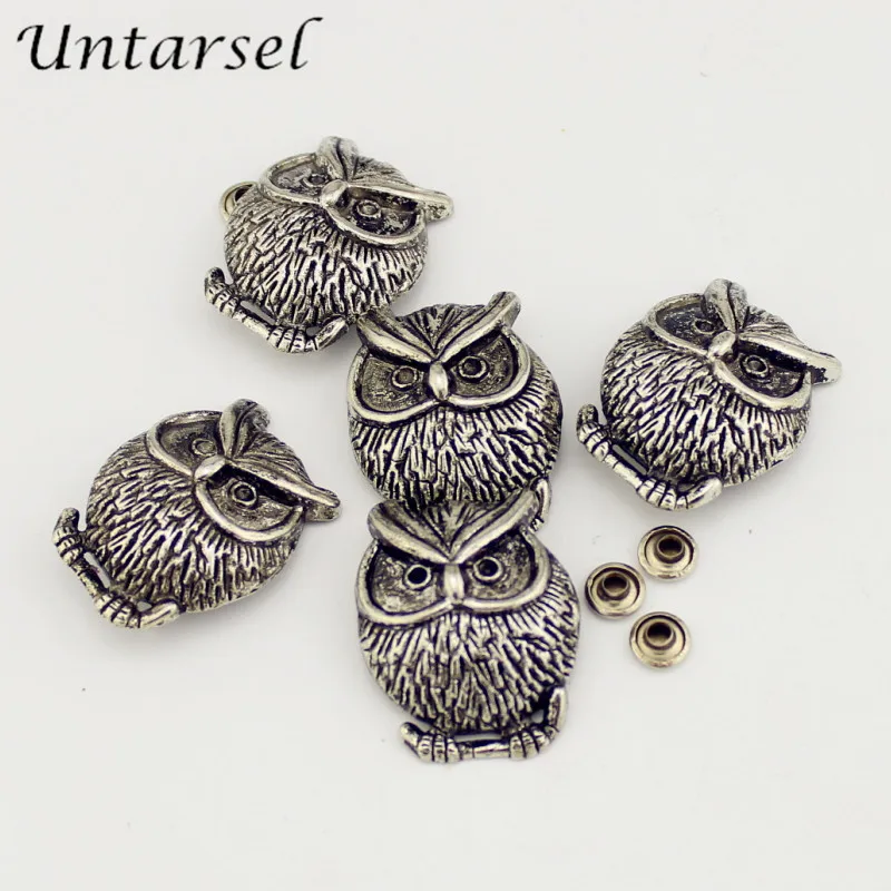 5 шт./лот заклёпки в виде милой Совы из сплава цинка заклепки для одежды