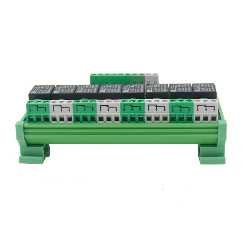 8 канальный интерфейсный релейный модуль T73 24VDC крепление на din рейку|interface relay|8