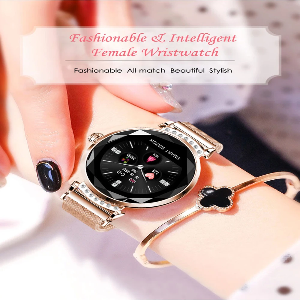 TimeOwner H2 роскошный Смарт браслет для женщин 3D бриллиантовое стекло пульсометр