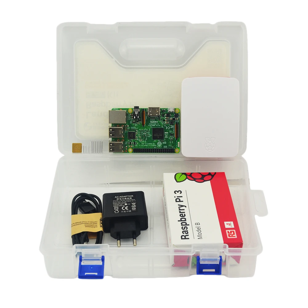 Raspberry Pi 3 комплект Raspberry Pi 3 Model B+ чехол+ штепсельная вилка европейского стандарта+ usb-кабель+ карта micro SD 16G+ теплоотвод