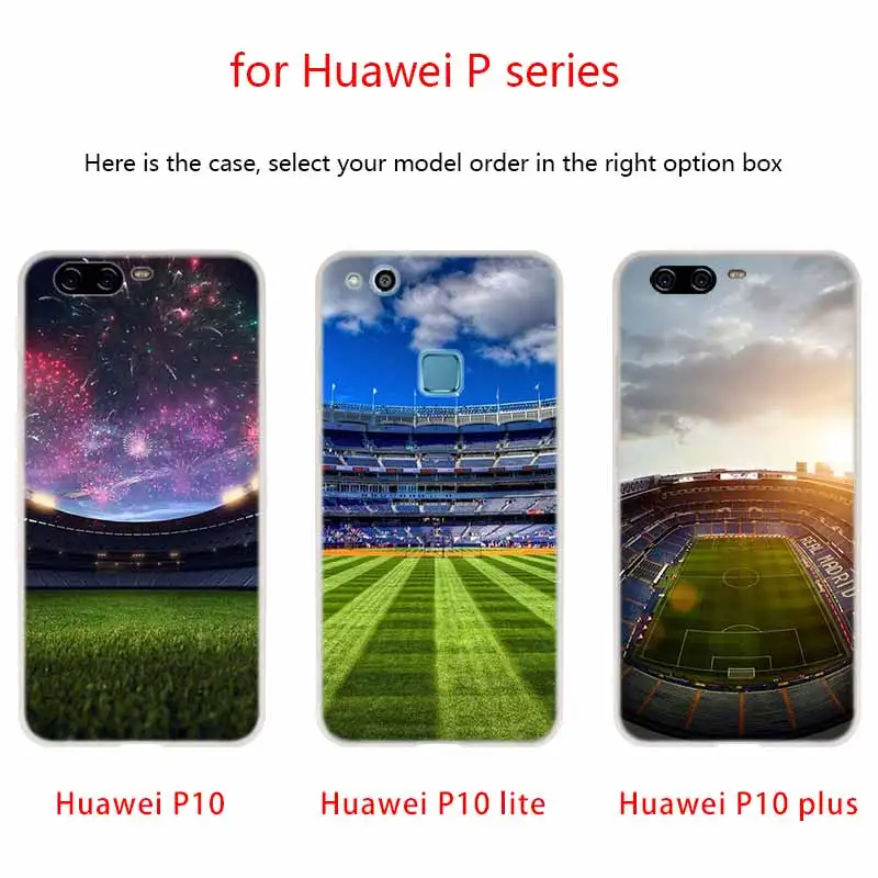 Green stadium Silicone Coque Soft Case For Huawei P50 P40 P10 P20 P30 Lite Pro P Smart Z 2020 2019 Cover | Мобильные телефоны и