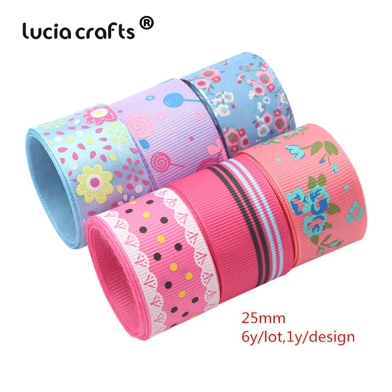040054288 Style28 6y Lucia crafts 6 ярдов много вариантов печатные корсажные ленты лук Ремесло DIY Швейные материалы ручной работы аксессуары S0309 - Цвет: 040054288 Style28 6y