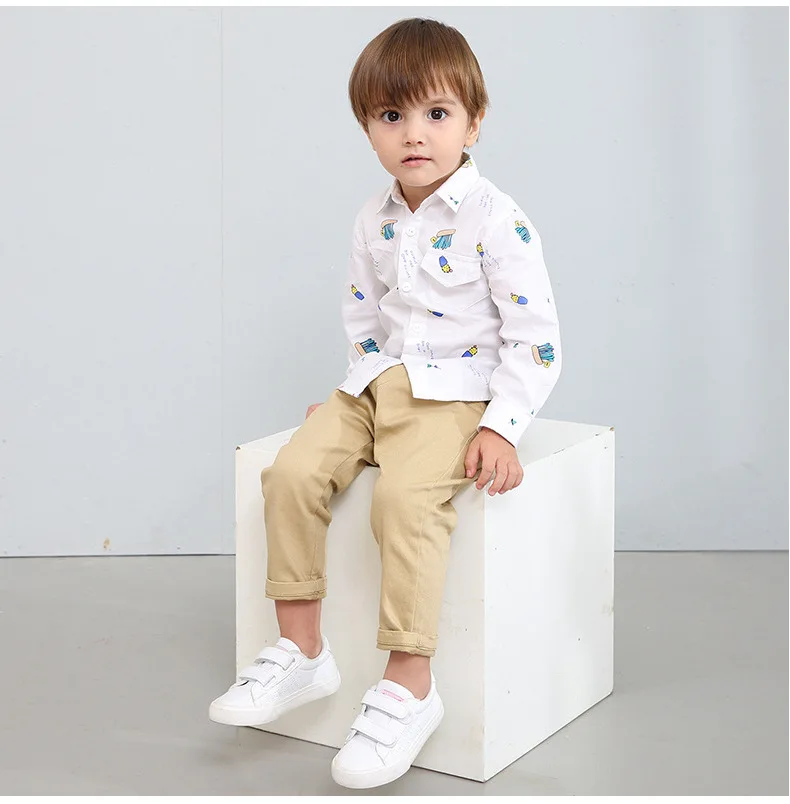 2019 Spring Autumn New Solid Color Easy To Match 100% Cotton Simple Slimming Kids Pants Child Boys Girls | Детская одежда и обувь
