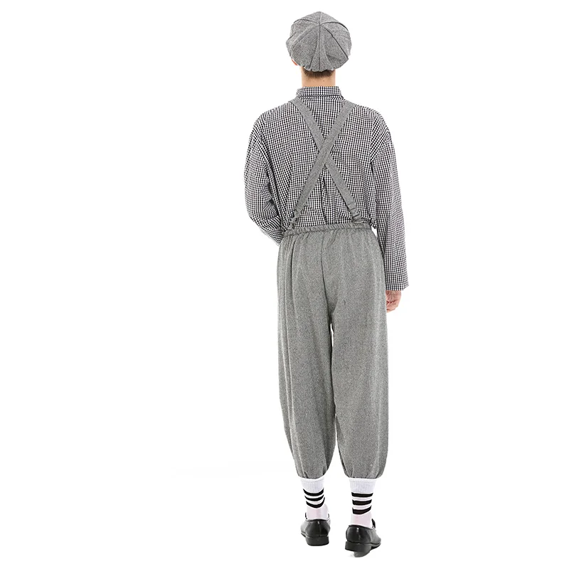 

Child and Adult Deluxe 50's Old Fashion Newsboy Cosplay Costume Family Halloween Fun Suit