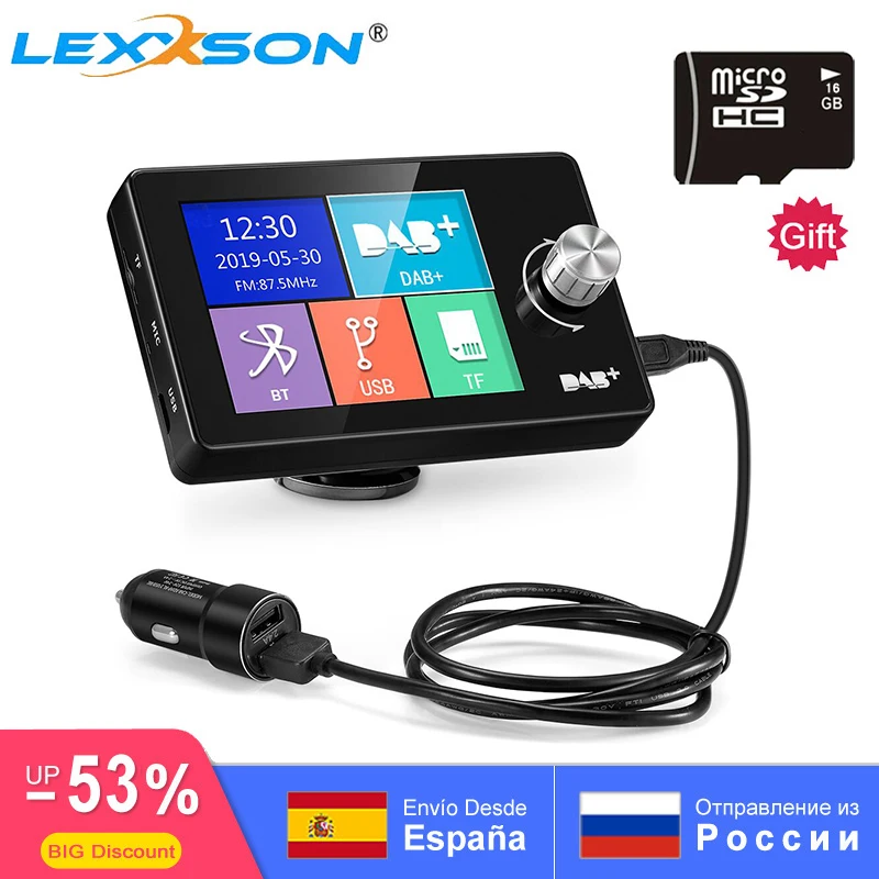 Портативный автомобиля dab цифровой радио Bluetooth + MP3 FM неограниченное количество