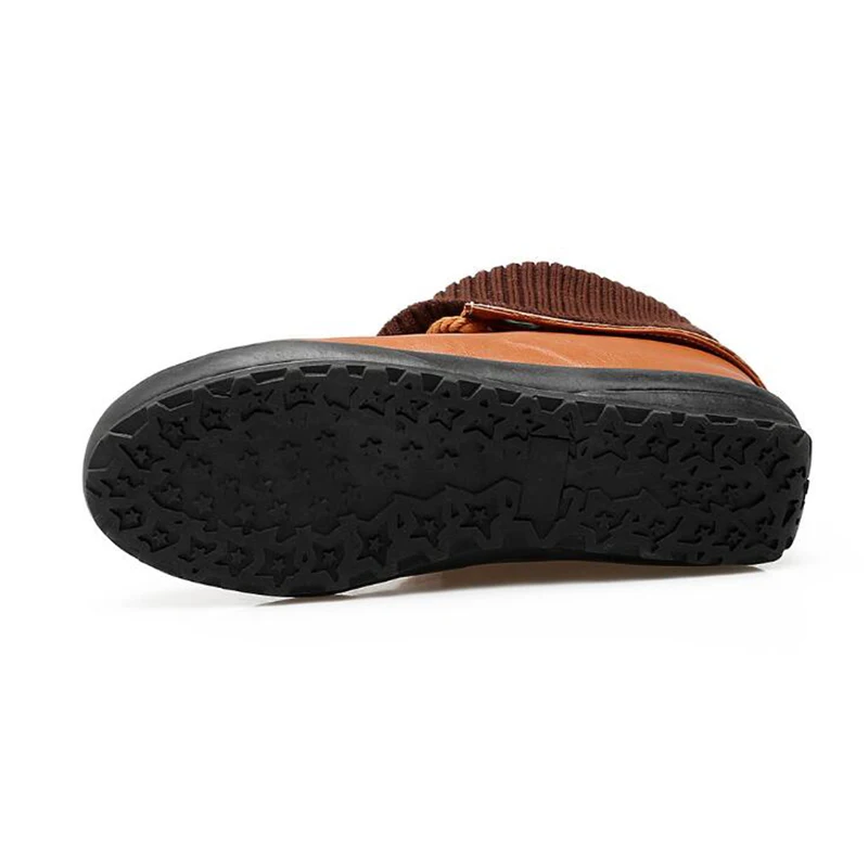 Новинка модные женские ботинки на танкетке обувь плоской платформе высокие