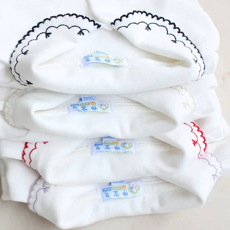 Baby clothes embroidery cute neck girls t shirt long sleeves white baby children clothing t-shirt kids | Мать и ребенок