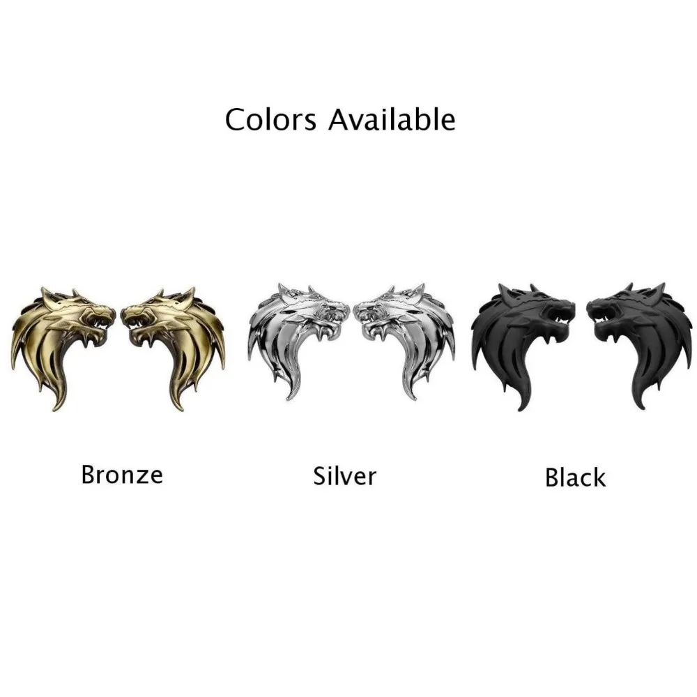 Автомобиль Мотоцикл боковыми серебро 3D металлическая наклейка Стикеры логотип