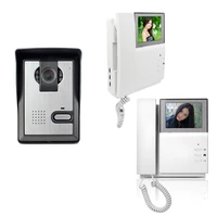 4 3 lcd video door phone intercom doorbell system night vision camera video doorbell doorphone kit 2 monitors for villa home