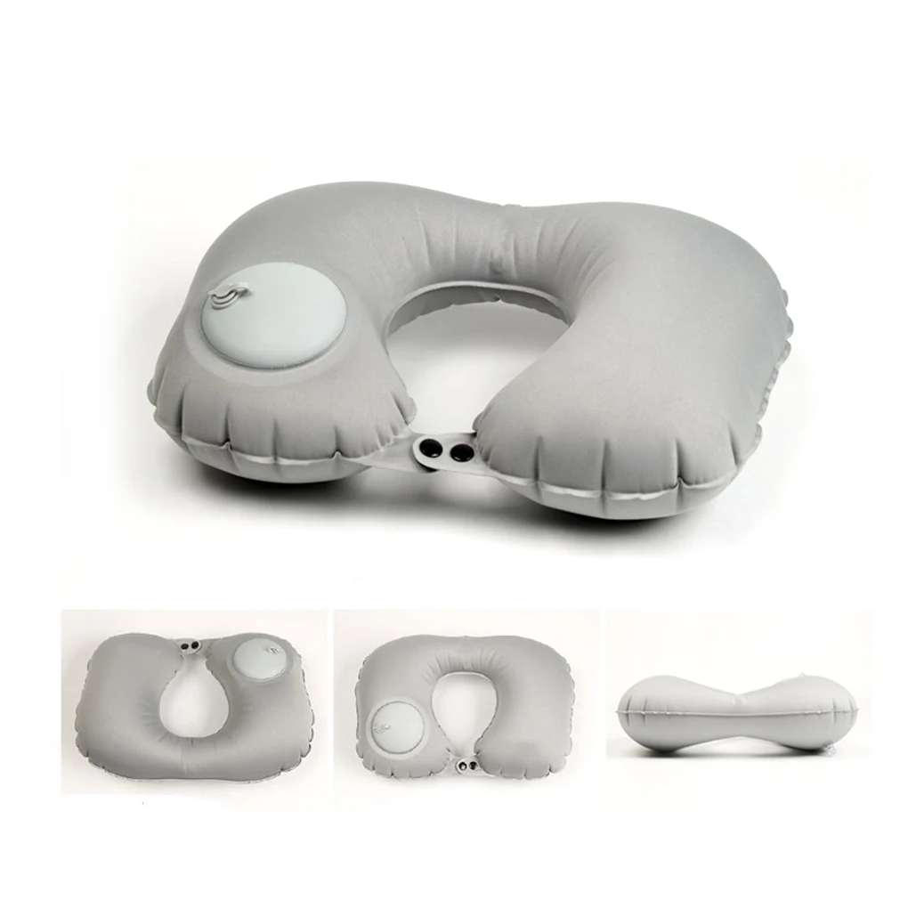 Надувная u-образная воздушная подушка для путешествий, складная поддерживающая подушка для головы, Подушка для сна