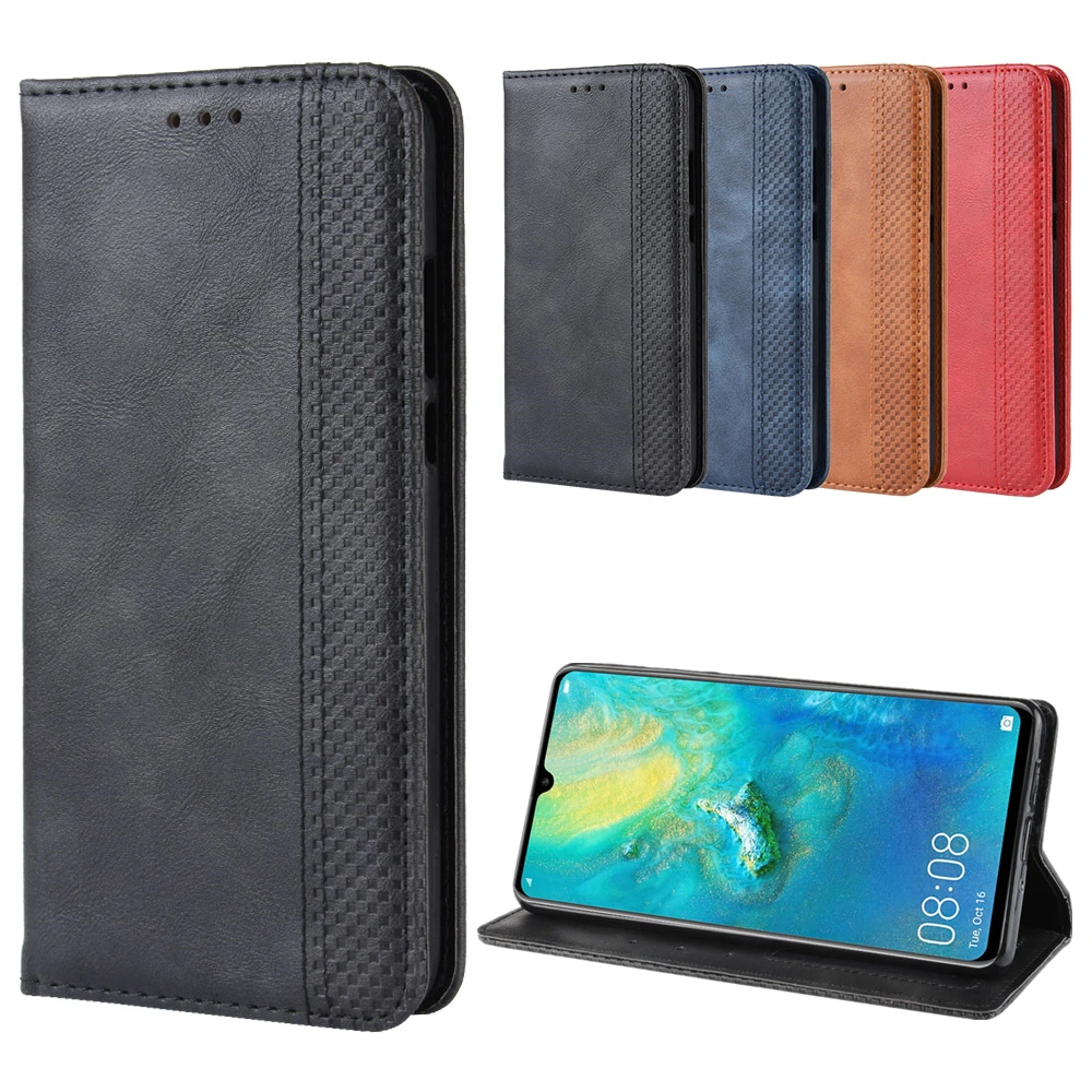 Роскошный тонкий кожаный чехол-книжка в стиле ретро для Huawei Mate 20X чехол-кошелек с