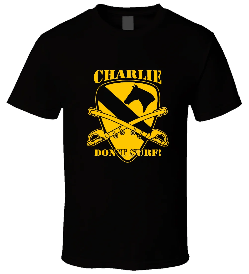 APOCALYPSE NOW Charlie Dont Surf 2 черная футболка удобная Повседневная с коротким рукавом