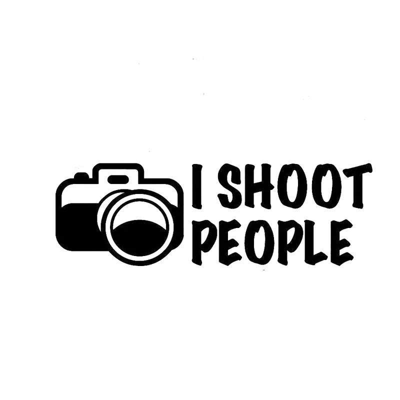 Наклейка и переводная картинка на камеру с юмором фотографом I Shoot People 20x7|Наклейки