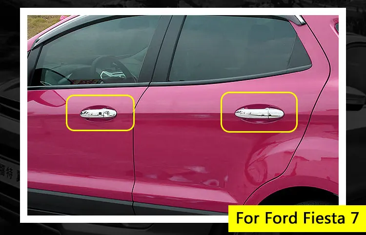 Хромированная накладка на дверную ручку для Ford Fiesta New набор из 4 шт. аксессуаров 2008