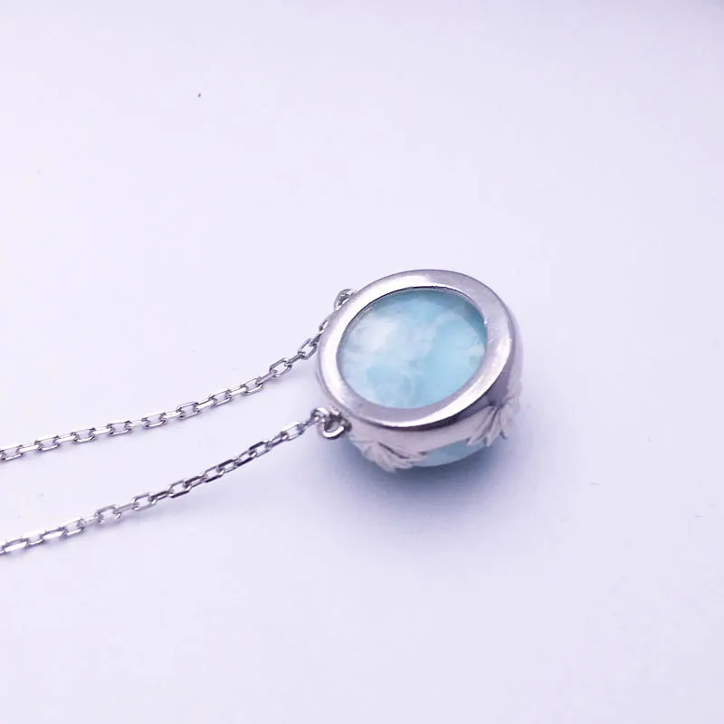 Женское Ожерелье CSJ подвеска из стерлингового серебра с натуральным большим