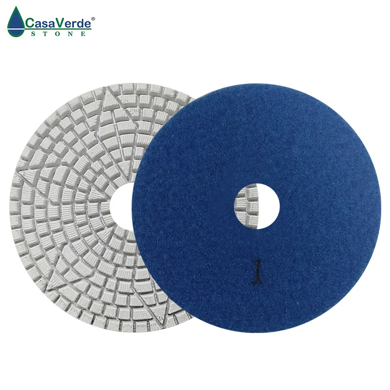 DC-WF3PP02 D100mm flexible wet 3 step polishing pads for stone | Инструменты