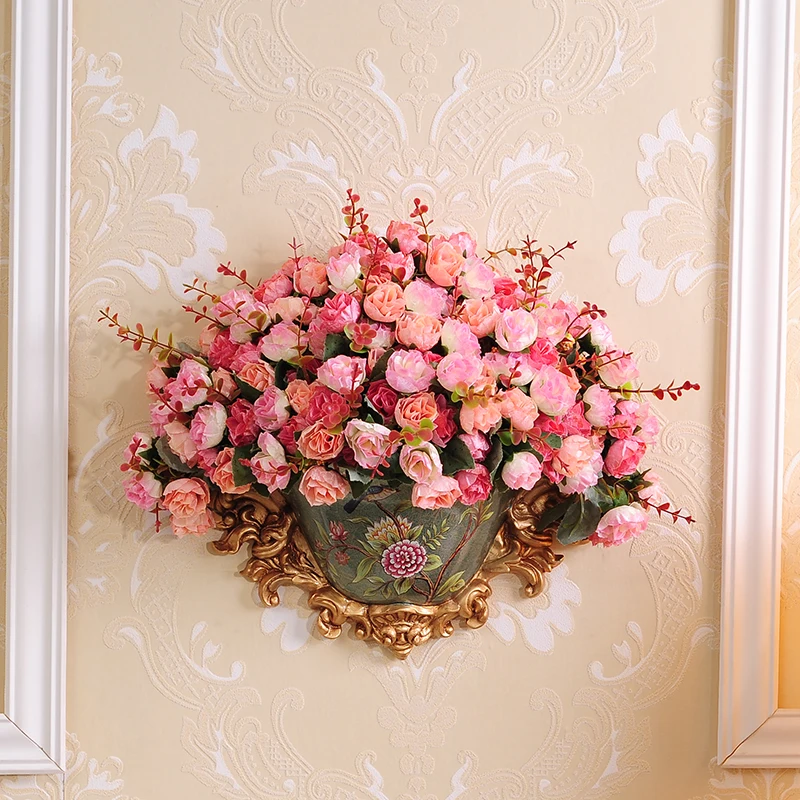 Европейский ретро настенный смоляный ваза украшение ремесла домашний коридор