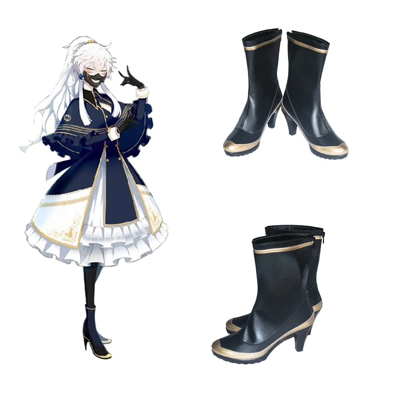 Новый Touken Ranbu Nakigitsune Lolita Ver. Ботинки для костюмированной игры черные туфли на