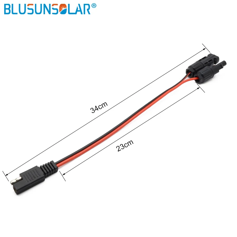 1 шт. pv солнечная батарея адаптер SAE 14AWG 12 дюймов постоянного тока легкое