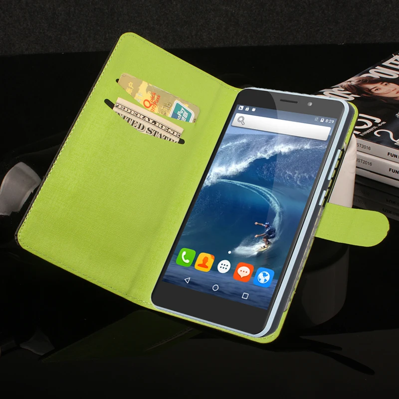 Высокое качество зеленый низ оригинал новый для THL T9 Pro чехол флип крышка телефона