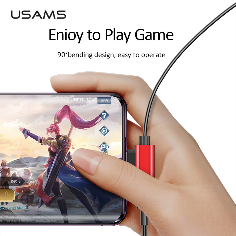 USAMS наушники вкладыши Lightning металлические Hifi проводные с микрофоном 4D стерео для