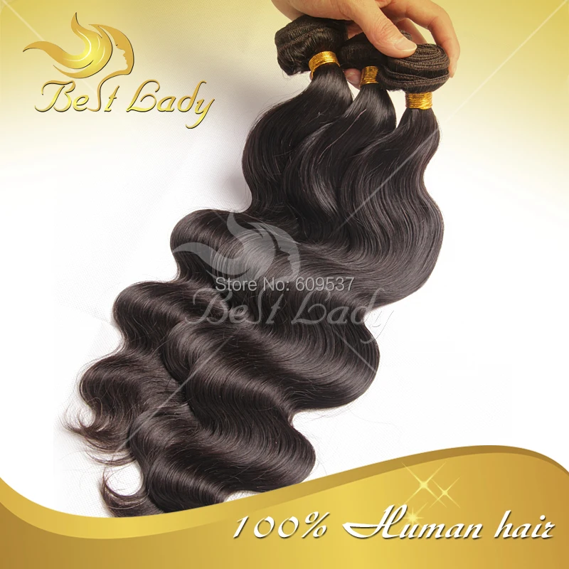 2014 ВЫСОКОЕ качество оптовой бразильский плетение волос на теле 12 &quot-28&quot черный