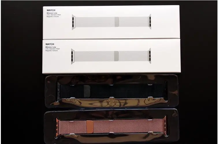 DHL 100 шт./лот бумажные коробки для наручных часов 1:1 для Apple Watch Миланский ремешок 38 мм 42 мм для iwatch упаковочные коробки для наручных часов