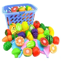 8 24pcs diy pretend play toys for kids fruit vegetables cutting simulation utensils plastic game for baby best gifts gg006