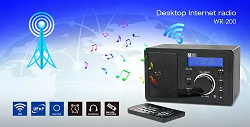 Океан цифровой Wi-Fi Интернет радио WR200 Wlan приемник тюнер музыкальный медиаплеер беспроводное подключение Настольный музыкальный