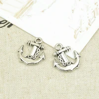 10 pcs 18x15mm vintage metal alloy anchor charms for necklace bracelet earring keychain diy making jewelry accessories wholesale
