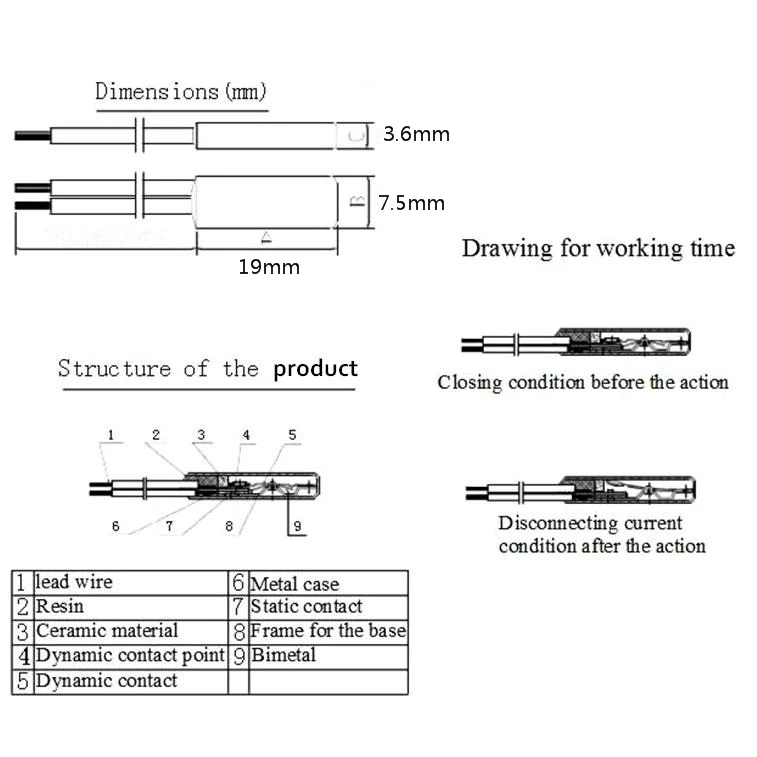 Набор металлических переключателей контроля температуры PHISCALE 24 значения x 1 шт.