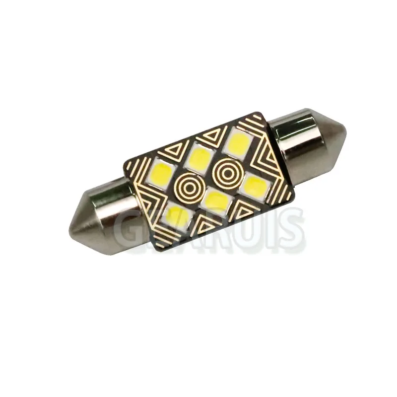 100 шт. гирляндная шина Canbus 31 мм 36 мм/39 мм/41 мм 4 6 8 10 smd 2835 светодиодных лент polor 1,5 Вт Авто купол внутренняя карта лампочка габаритов белый