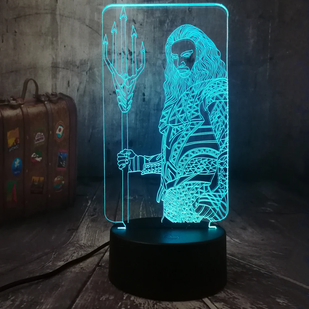 Новые классные DC Аквамен океан 3D светодиодный ночной Светильник детские игрушки