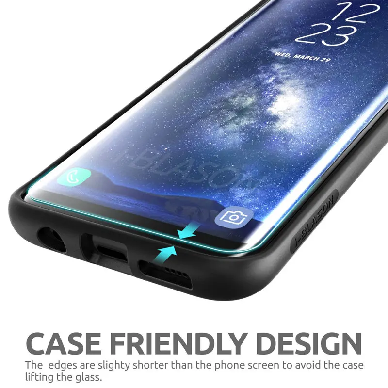 SUPCASE для Samsung Galaxy S8 Plus защита экрана из закаленного стекла с изогнутыми краями
