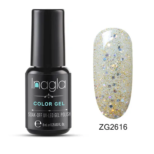 ZG2616 Inagla 8 мл Сияющий Блеск Bling Pearl paint Гель-лак для нейл-арта замачиваемый УФ светодиодный Гель-лак для ногтей маникюрный лак - Цвет: ZG2616