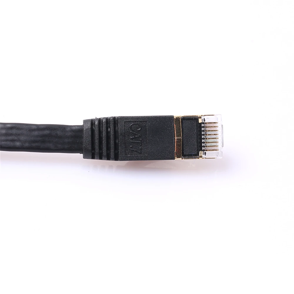 REXLIS CAT7 выдвижной Ультра Плоский позолоченный CAT 7 10 гигабитный RJ45 Ethernet Кабель для