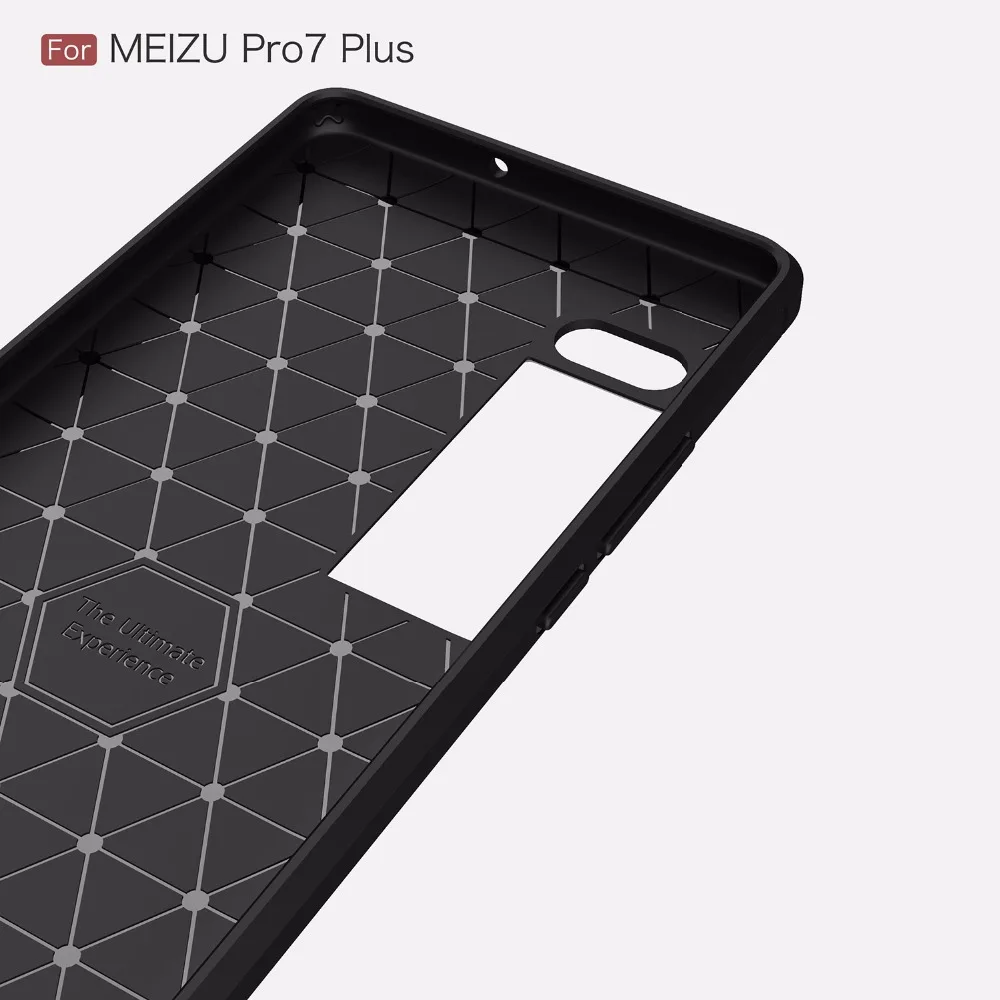 Чехлы для телефонов Meizu Pro 7 Plus углеродное волокно текстура матовый мягкий
