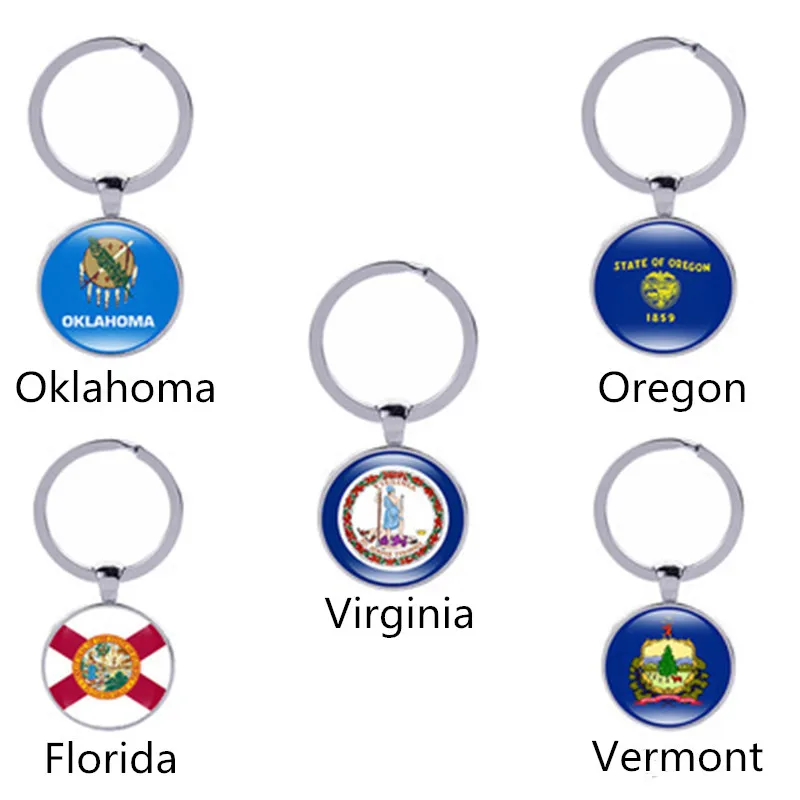 

Флаг США, новый флаг США, штат oklahoma, Орегон, Вирджиния, Вермонт, Штат Вермонт, брелок для ключей «флаг», Женские Ювелирные изделия