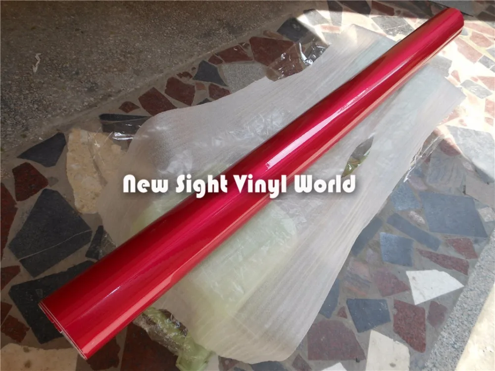 

High Quality Rose Pink Glossy Candy Pink Vinyl Car Wrap Bubble Free Size:1.52*20M(5ft*65ft)
