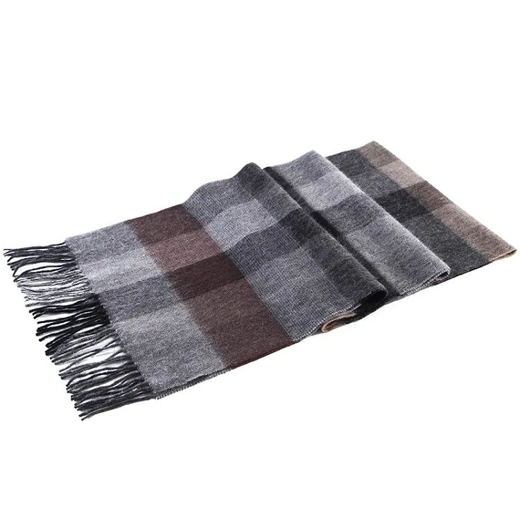 WS18-024 wool scarf Новое поступление шерстяной шарф клетчатые зимние кашемировые шерстяные шарфы унисекс роскошные толстые модные зимние теплые длинные мягкие мужские шарфы - Цвет: WS18-024 wool scarf