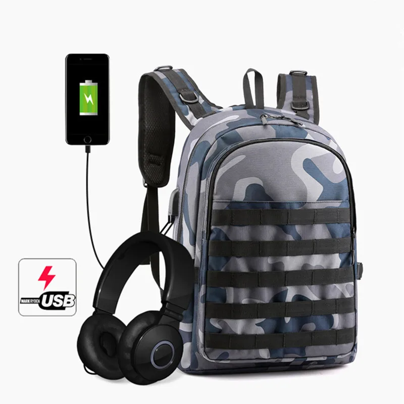 PUBG рюкзак мужской школьный Mochila игра Battlefield для путешествий школьные сумки с USB