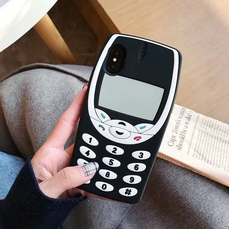 Чехлы для телефонов в стиле ретро 7 Plus Nokia клавиатура стиль iPhone Xs max Xr Мягкая