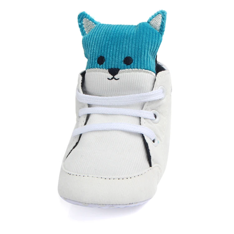 Cute cat Lace-up baby pedal shoes Newborn Infant Toddler First Walkers Soft Soled Cotton Fabric Kids Shoes |