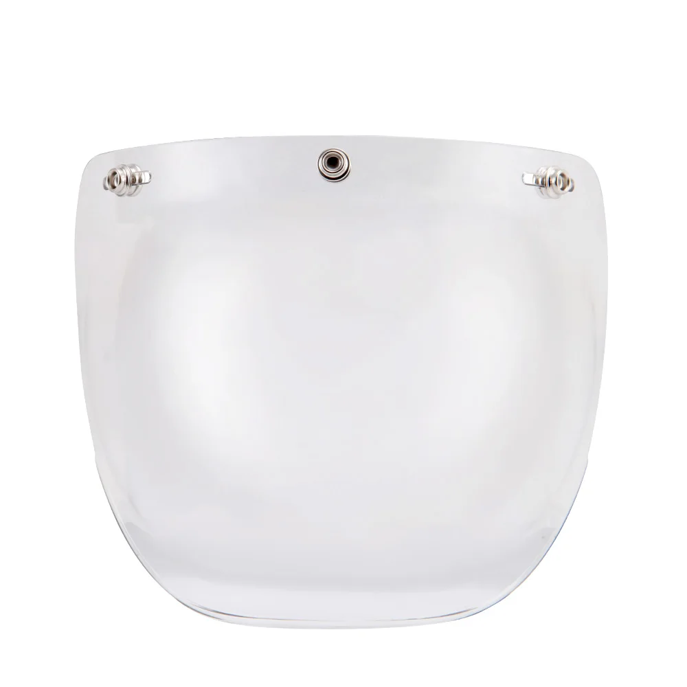 Clear Lens HEROBIKER мотоцикл шлем с открытым лицом козырек щит объектив для 3/4 мотоцикл 3-оснастки пузырь козырек шлем линзы лобовое стекло Черный, серый цвет - Цвет: Clear Lens