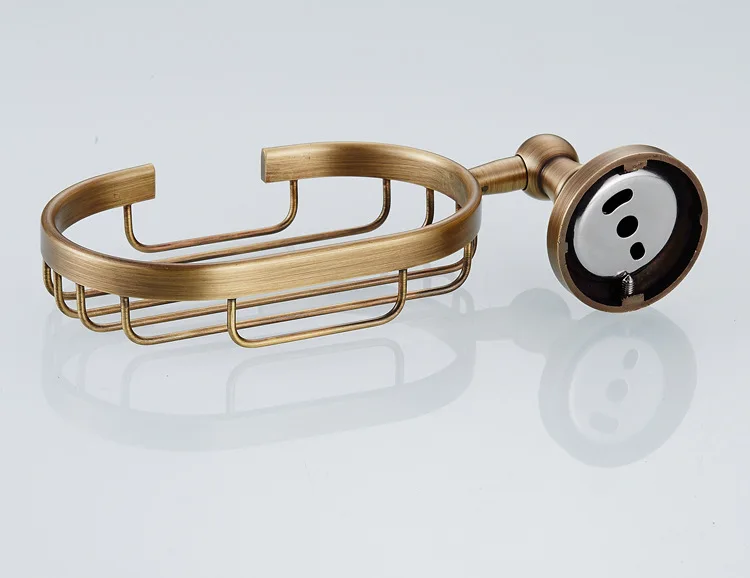 Бесплатная доставка Античная бронзовая отделка латунная корзина для мыла