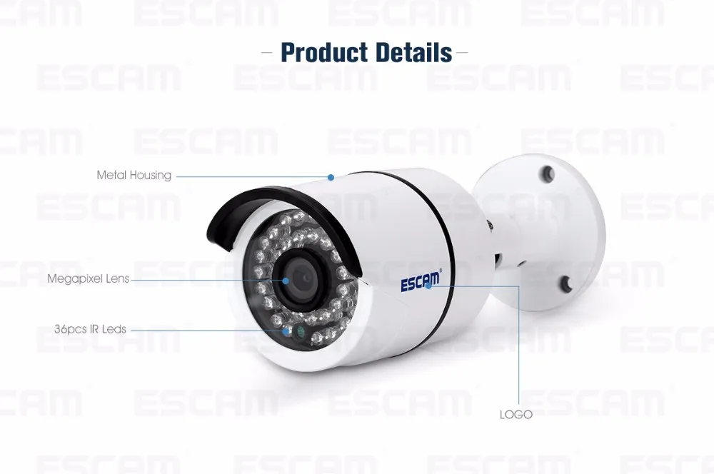 Escam Bolt QD410 IP камера 4MP H.265 Onvif P2P IR наружная камера наблюдения, камера ночного видения, водонепроницаемая ip66 CCTV камера