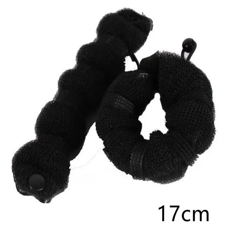 17cm black Волшебный инструмент для скручивания волос, булочка для создания пены, французская оплетка, женские аксессуары для волос, инструменты для укладки волос, губка, инструменты для плетения волос - Цвет: 17cm black