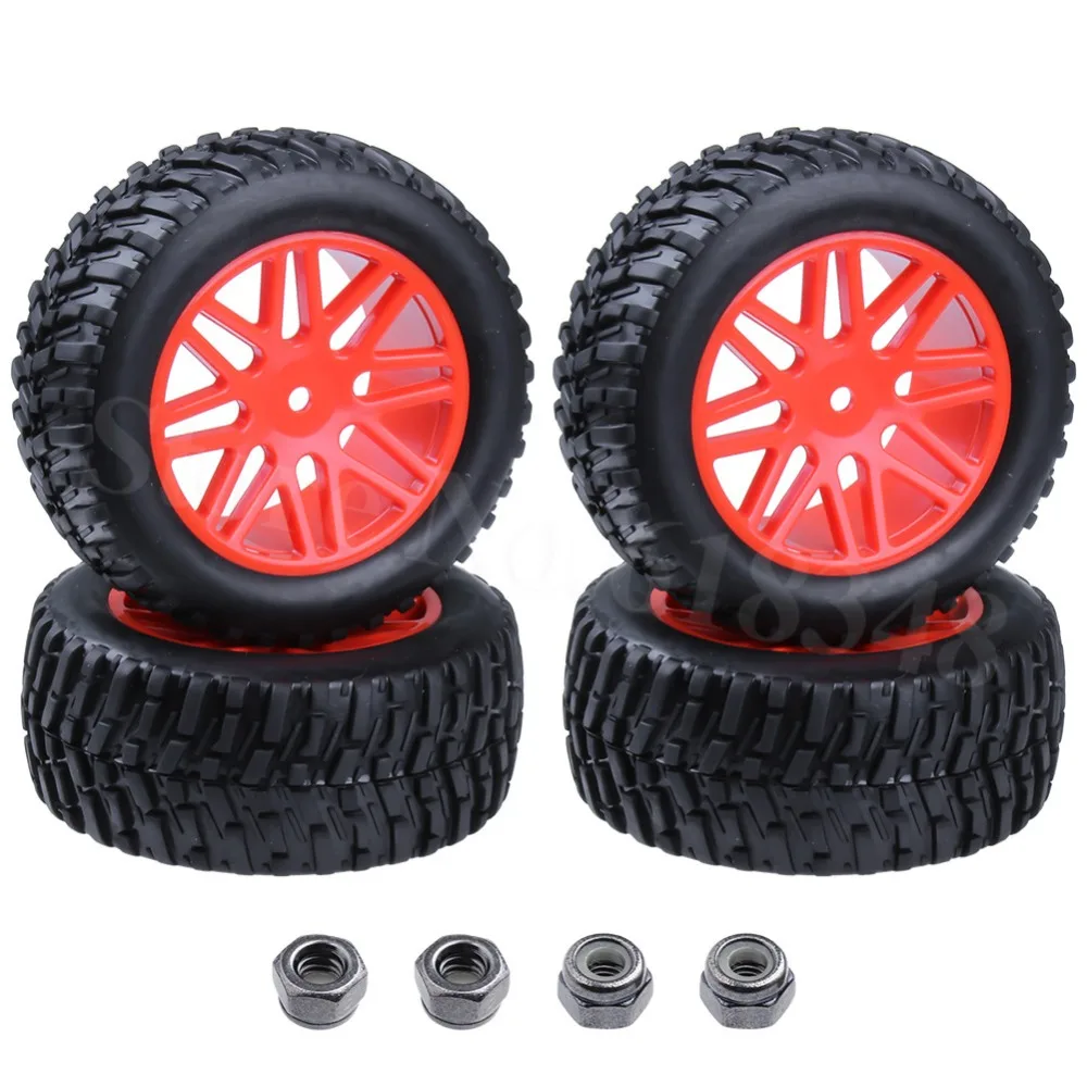 4 шт. 2 &quotRC Rally Monster шины и колеса с блокировочной гайкой M4 для 1/10 масштаб