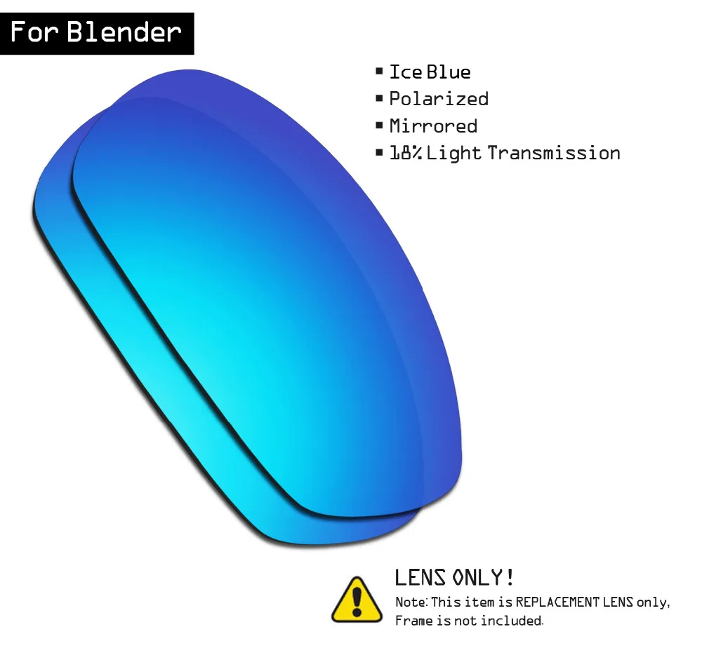 

SmartVLT Polarized Sunglasses Replacement Lenses for Oakley Blender - Ice Blue