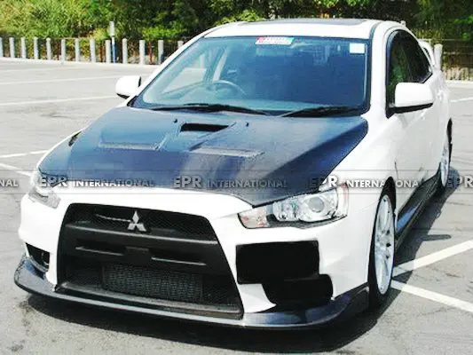 Автомобильный Стайлинг для Evolution EVO 10 углеродное волокно OEM стиль капот глянцевое